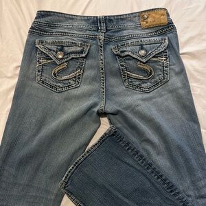 Silver Suki Jeans Women's Boot Cut in Light Blue